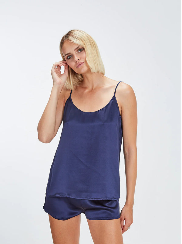 Spaghetti Stretch Silk Cami Top