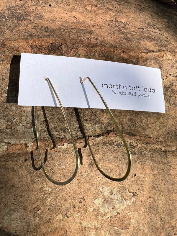 Oblong Hoop Earrings