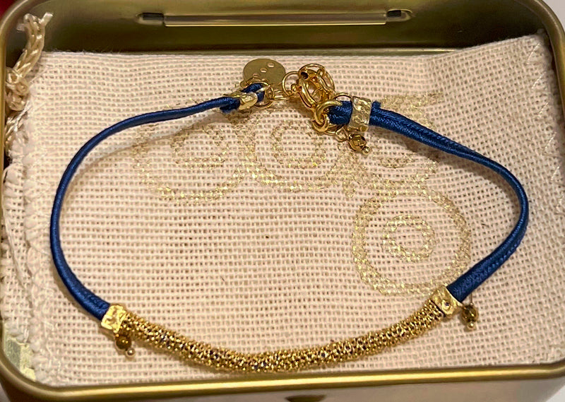 Little Muamara Silk w/ Yellow Silver Bracelet