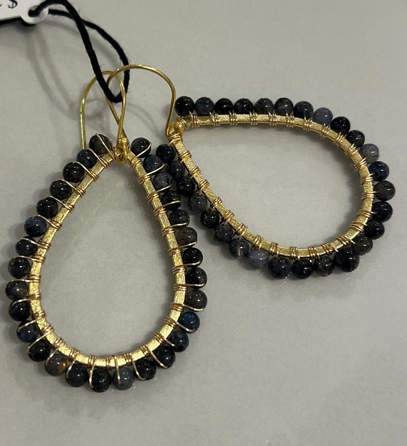 Labradorite Teardrop Earrings