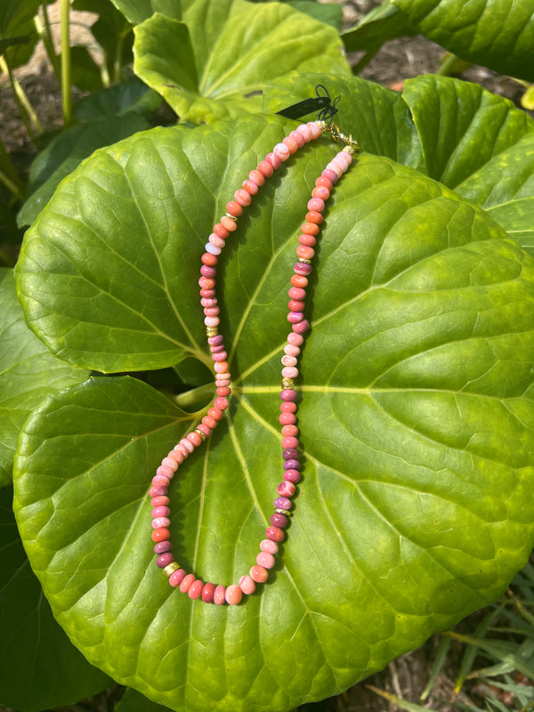 Nectarine & Plum Natural Opals Necklace