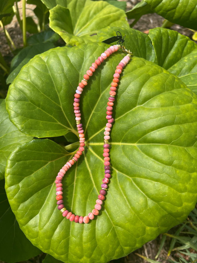 Nectarine & Plum Natural Opals Necklace