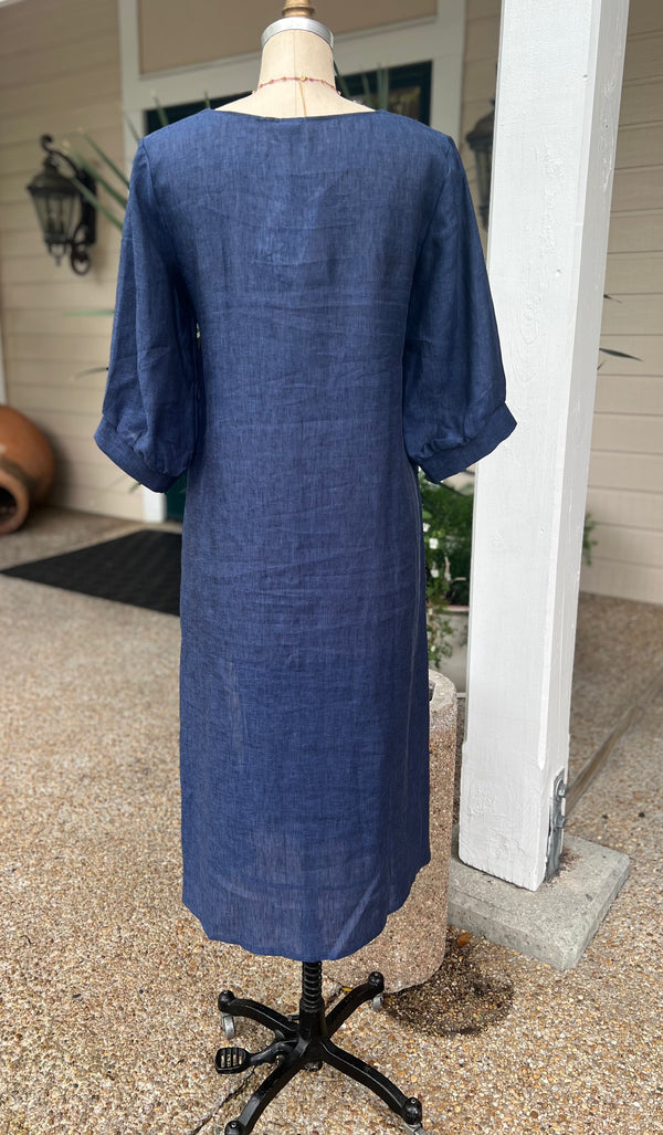Linen Dress w/ Front Side Slit