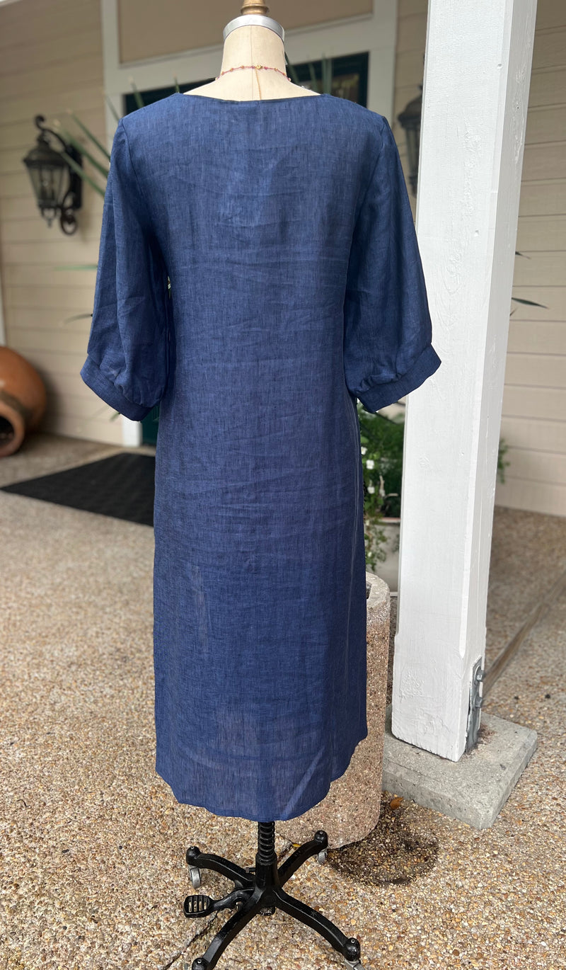 Linen Dress w/ Front Side Slit