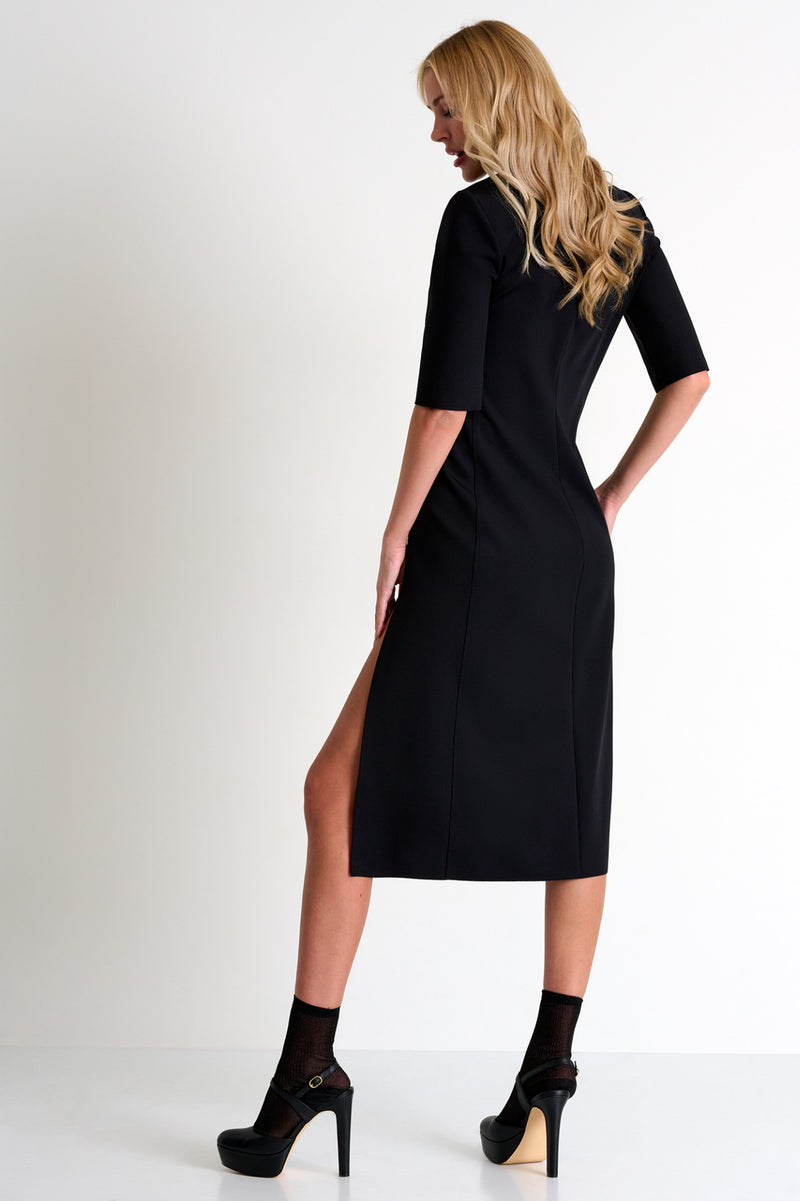 Long V Neck Dress