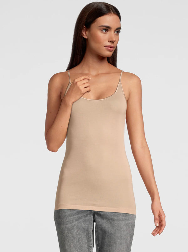 Cotton Scoop Neck Spaghetti Cami