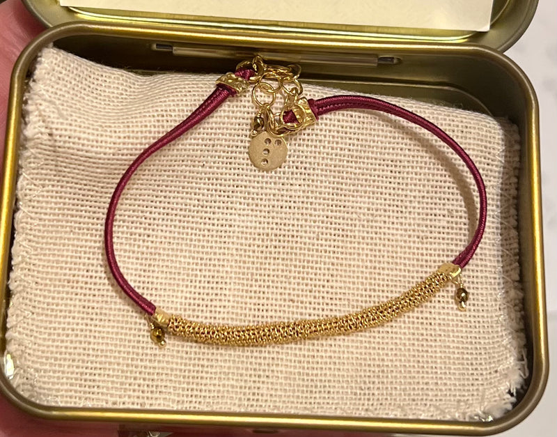 Little Muamara Silk w/ Yellow Silver Bracelet