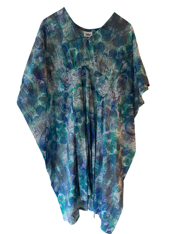 Shell Tie Dye Short Caftan