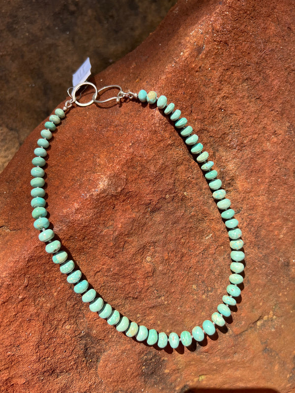 Turquoise on Silk Necklace