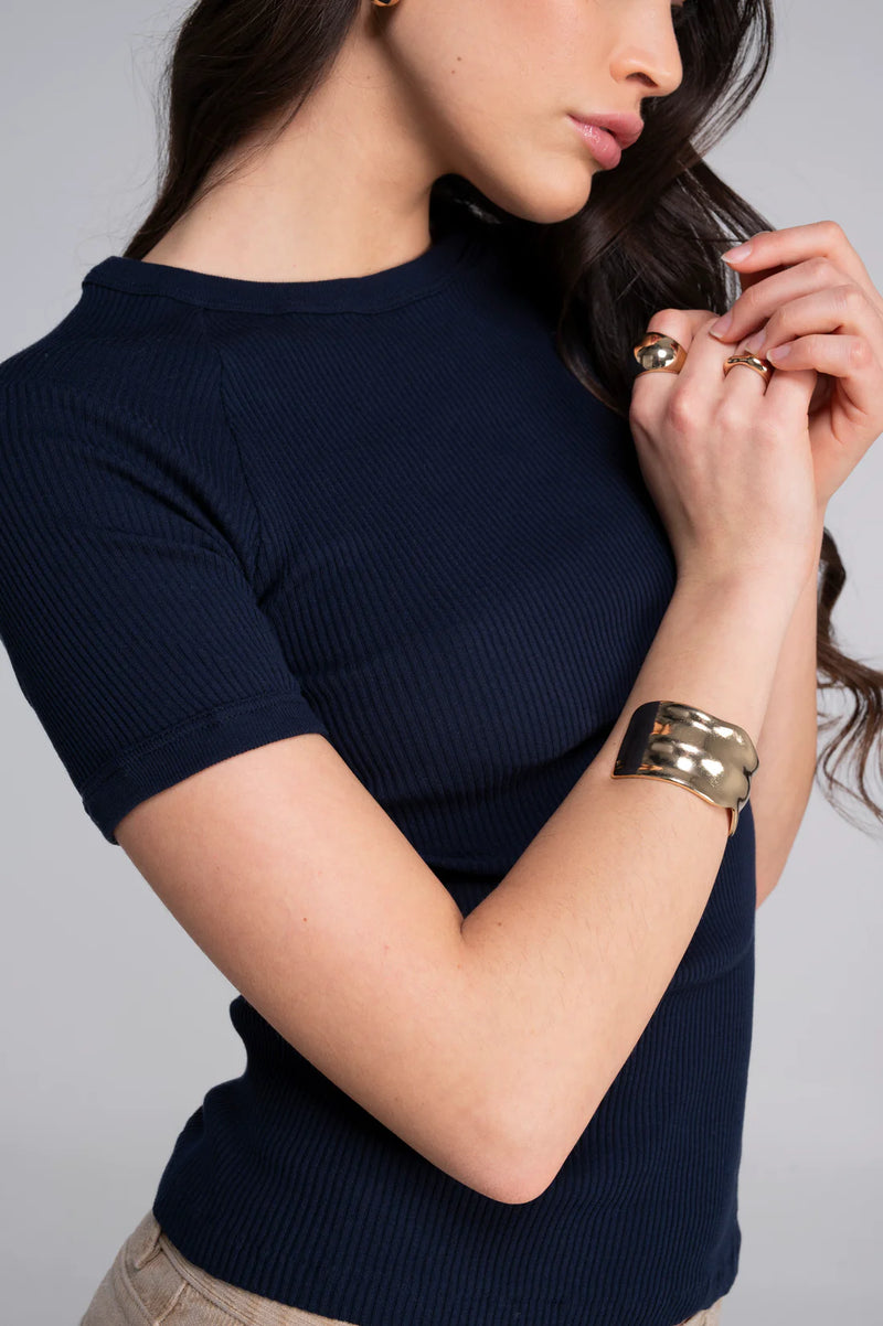 Cotton round neck T-shirt