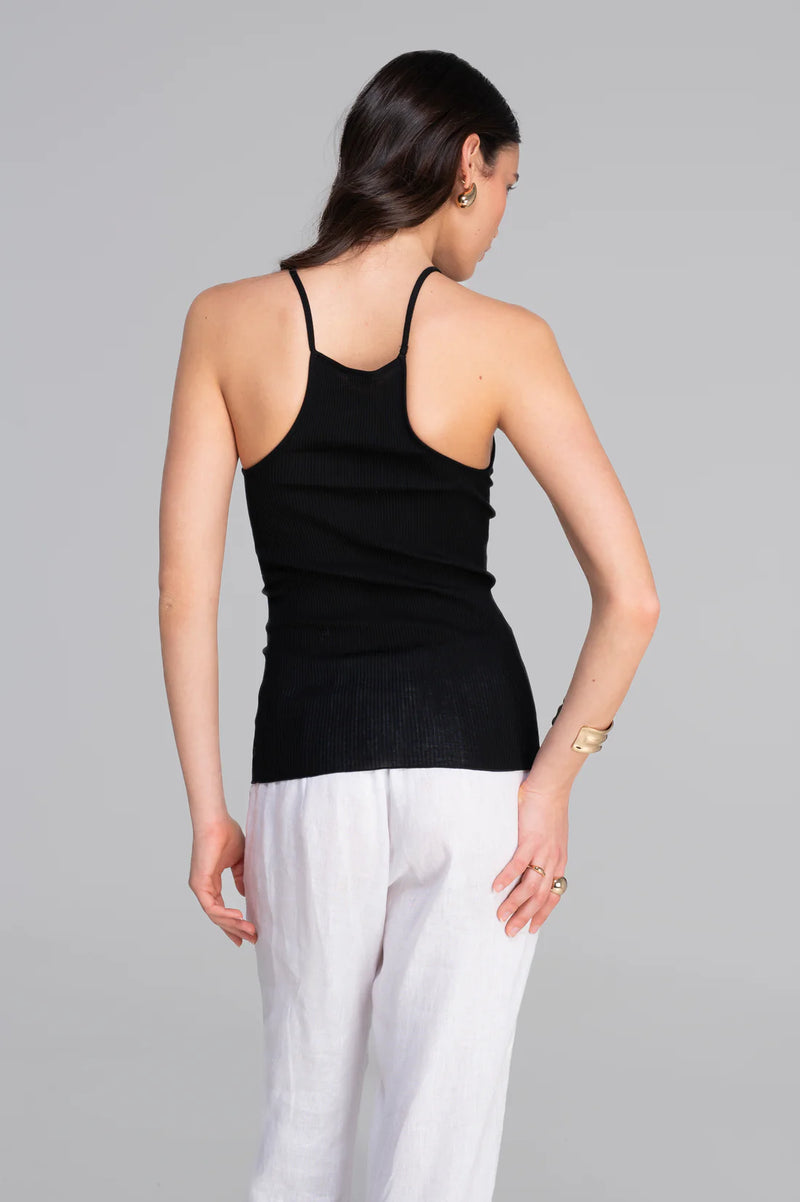Filoscozia halter neck top with chantilly lace