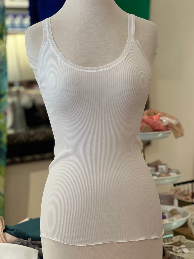 Ribbed Camisole w/ Mesh