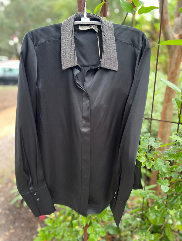 Beaded Collar Blouse