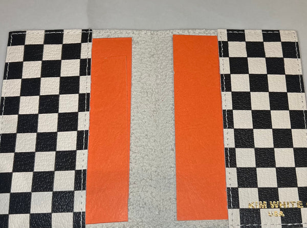 Black & White Check Passport Holder