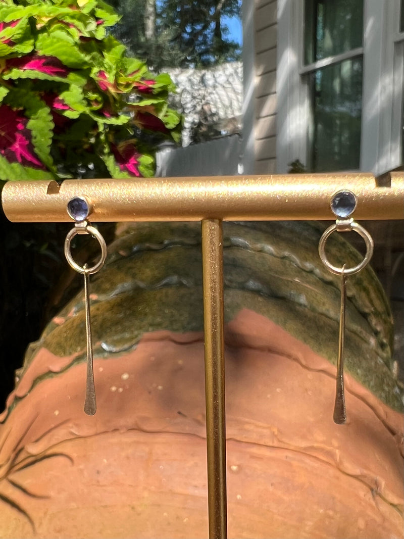 Gold Dangle w/ Tanzanite