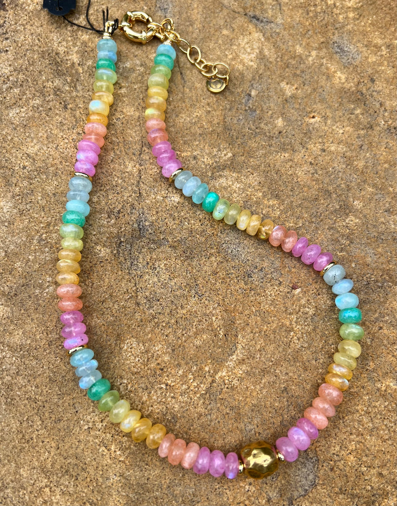 Rainbow Moonstone Necklace