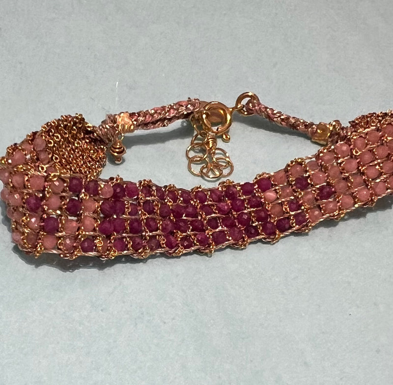 Mamara Jaipur Rodonite/Ruby Tourmaline Bracelet