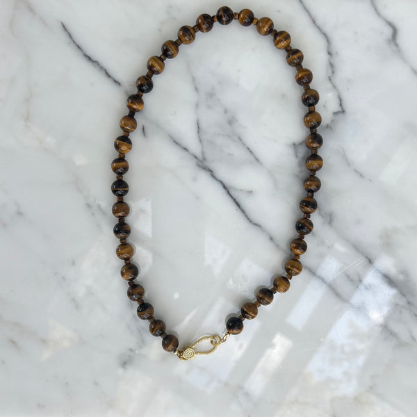 Smooth Yellow Tigers Eye Beads
