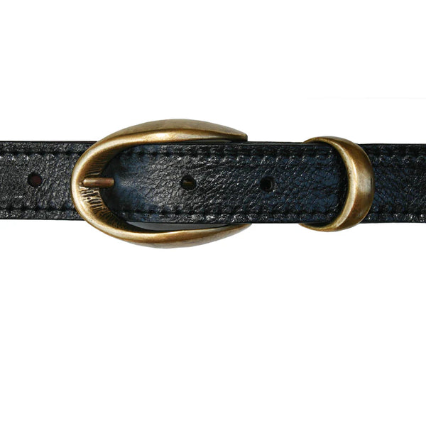 Etched wCast Keeper Black wAntique Brass Buckle