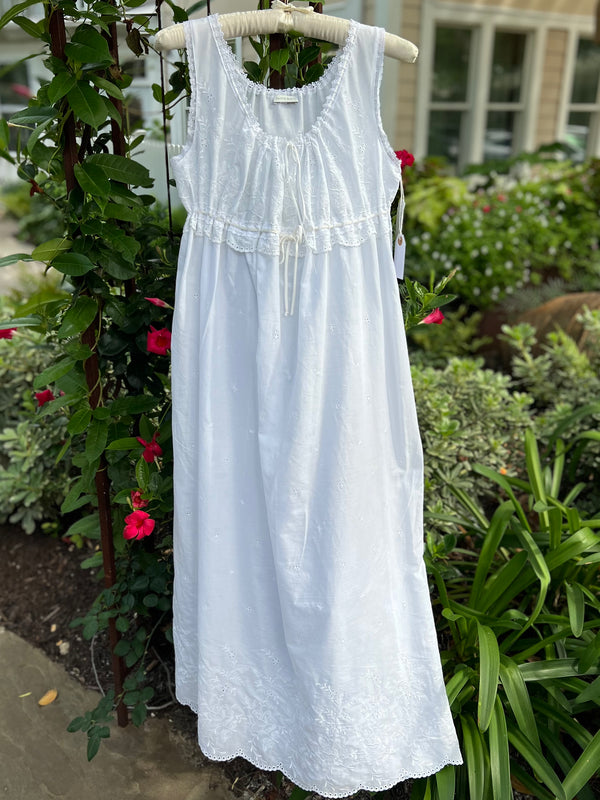 Long Embroidered Empire Gown