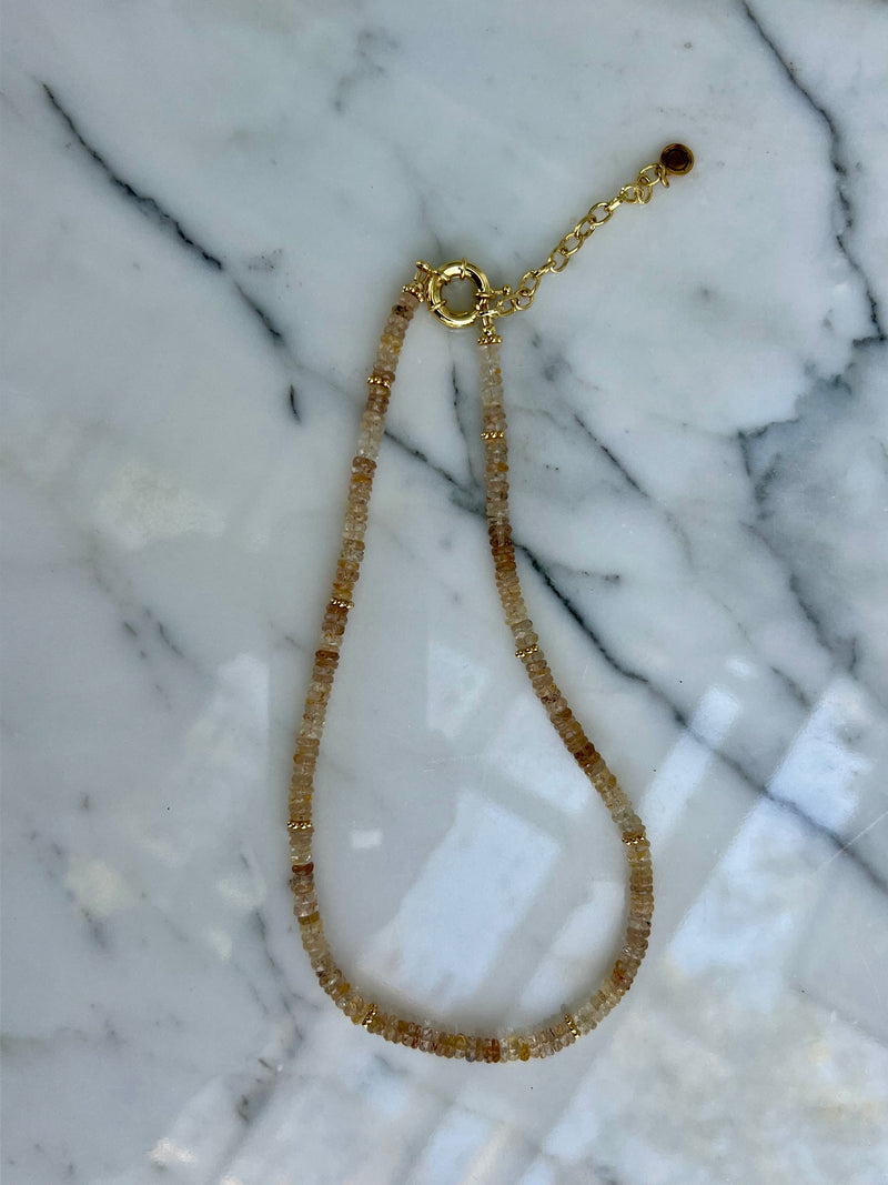 Faceted Imperial Topaz Heishi