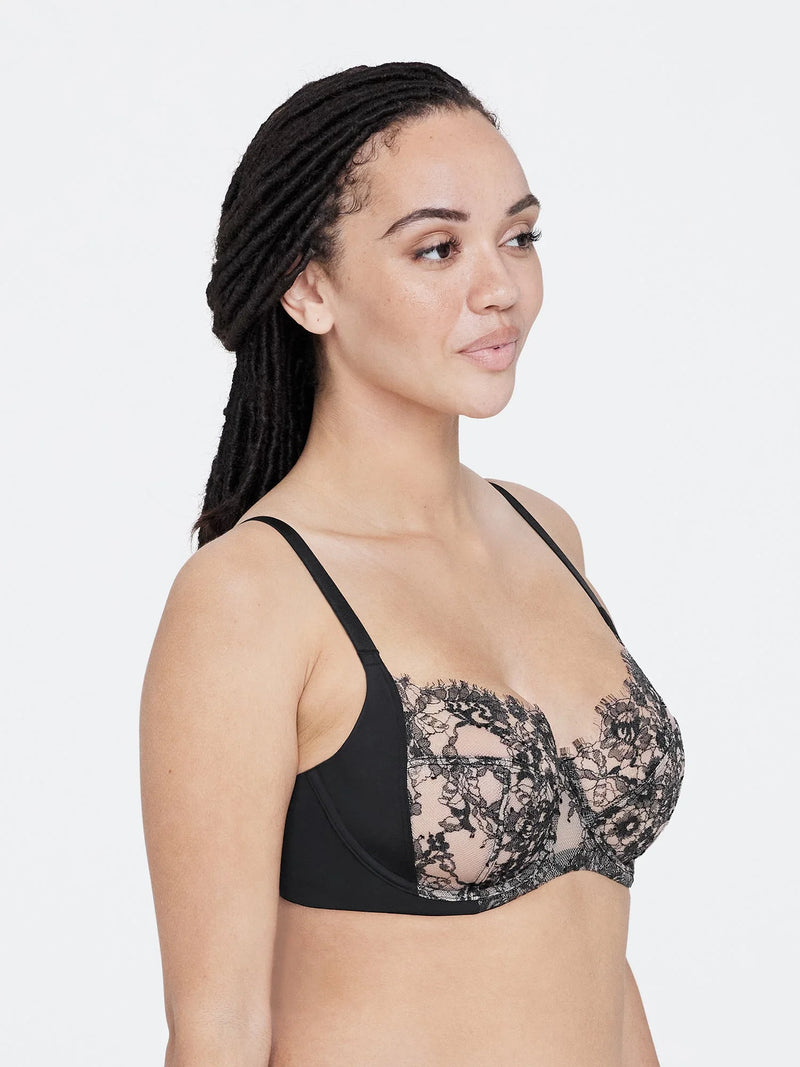 Entice Lace Side Support Balconette Bra