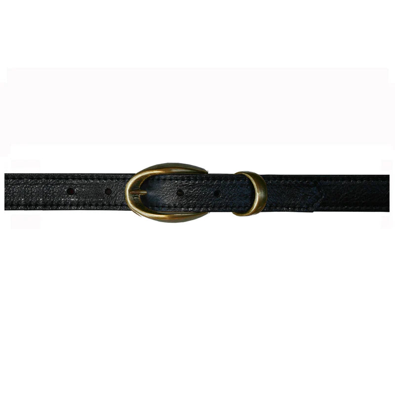 Etched wCast Keeper Black wAntique Brass Buckle