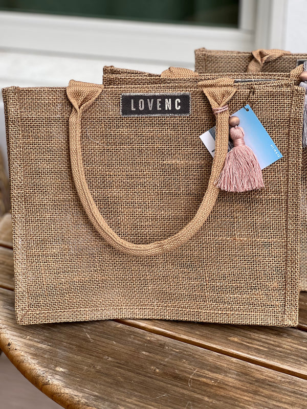 Love NC Go To Jute Tote