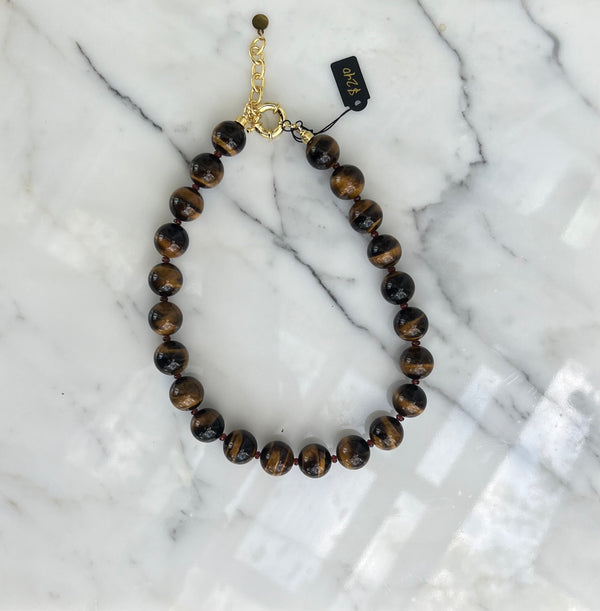 Large Tigers Eye Smooth Rondelles
