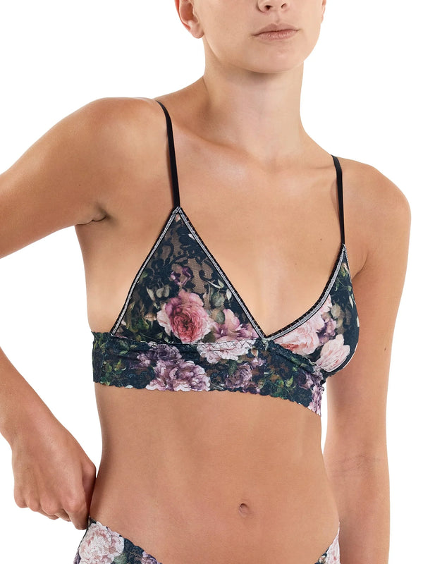 Printed Signature Lace Padded Triangle Bra