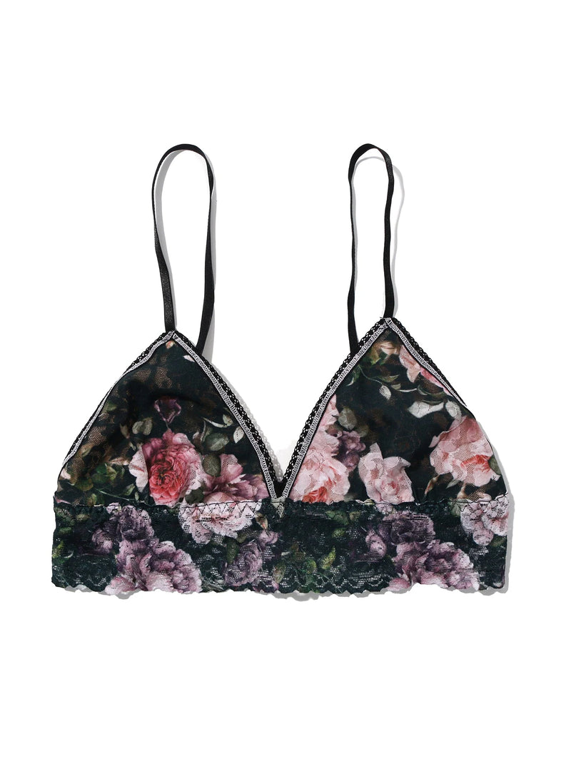 Printed Signature Lace Padded Triangle Bra