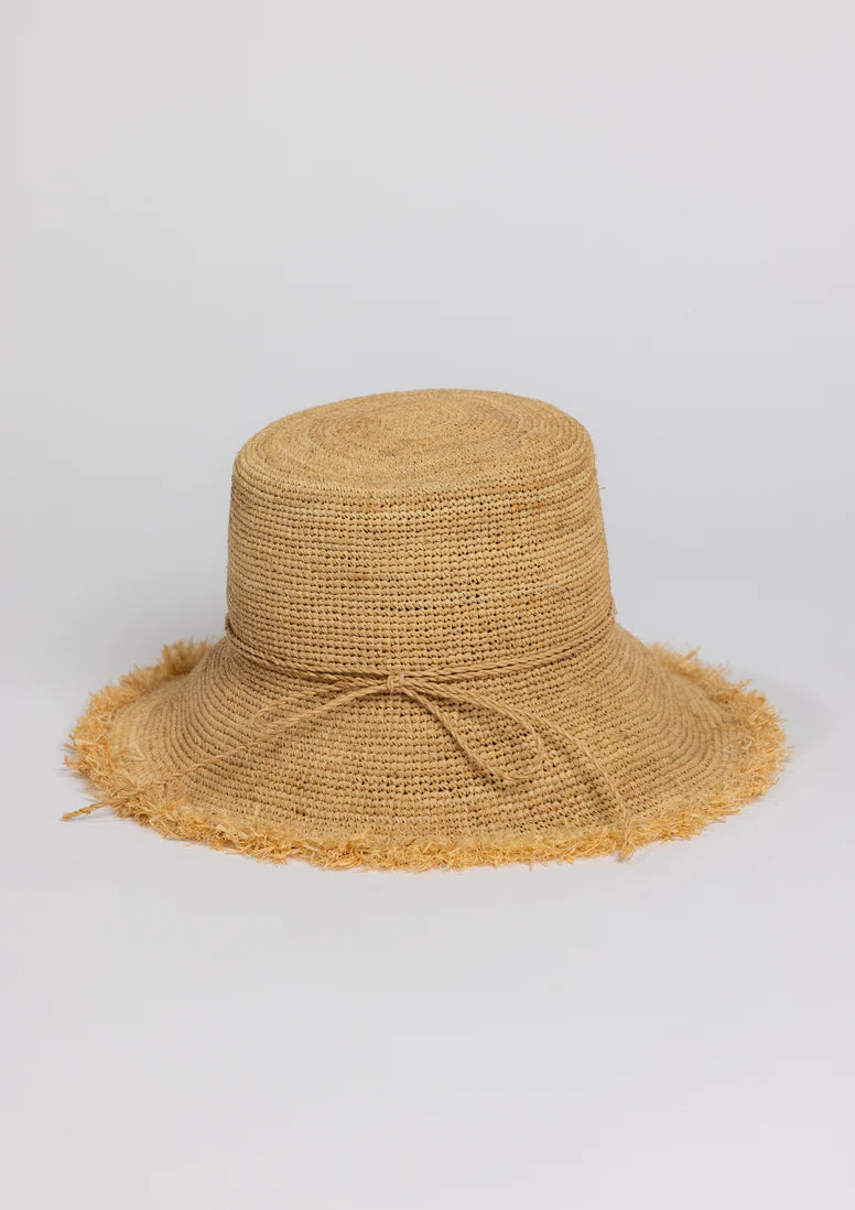 Packable Raffia Bucket Hat