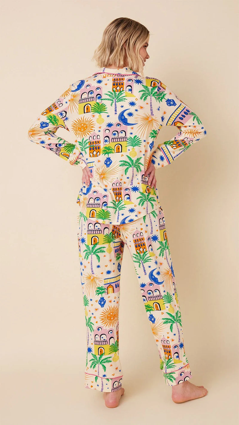 Moroccan Magic Pima Knit Long-Sleeved Pajama