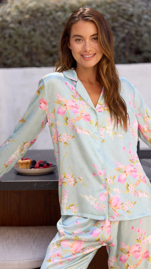 Moonlit Garden Silk Pajama