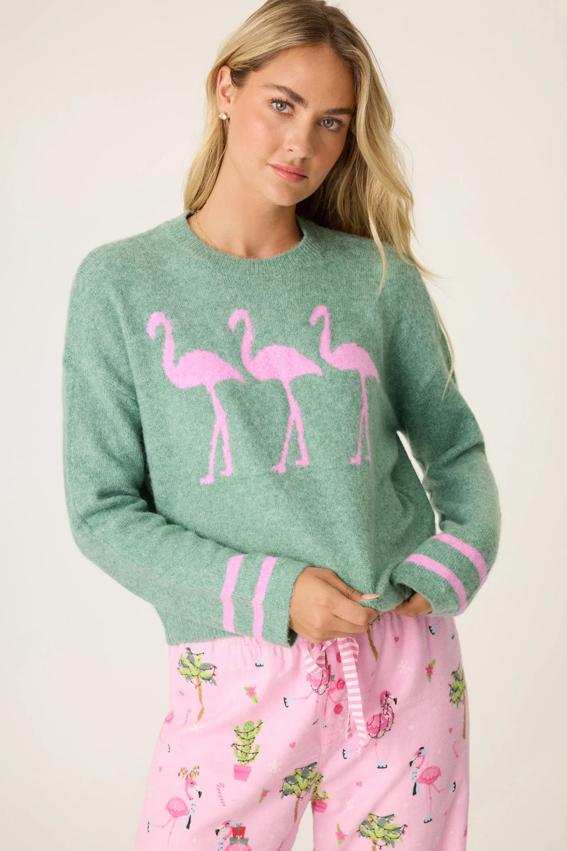 Flamingo Flannel Snuggle Sweater