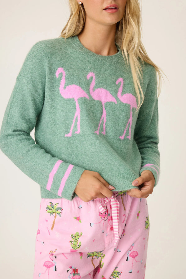 Flamingo Flannel Snuggle Sweater