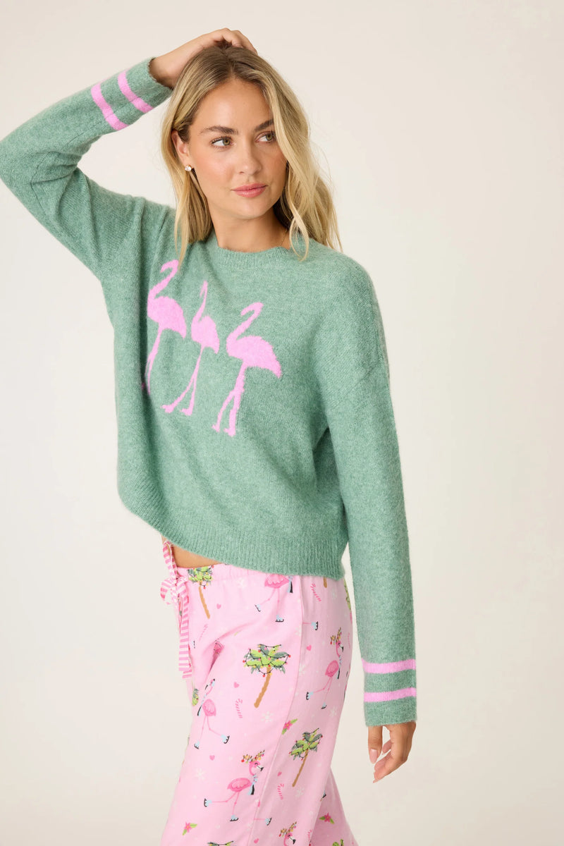 Flamingo Flannel Snuggle Sweater