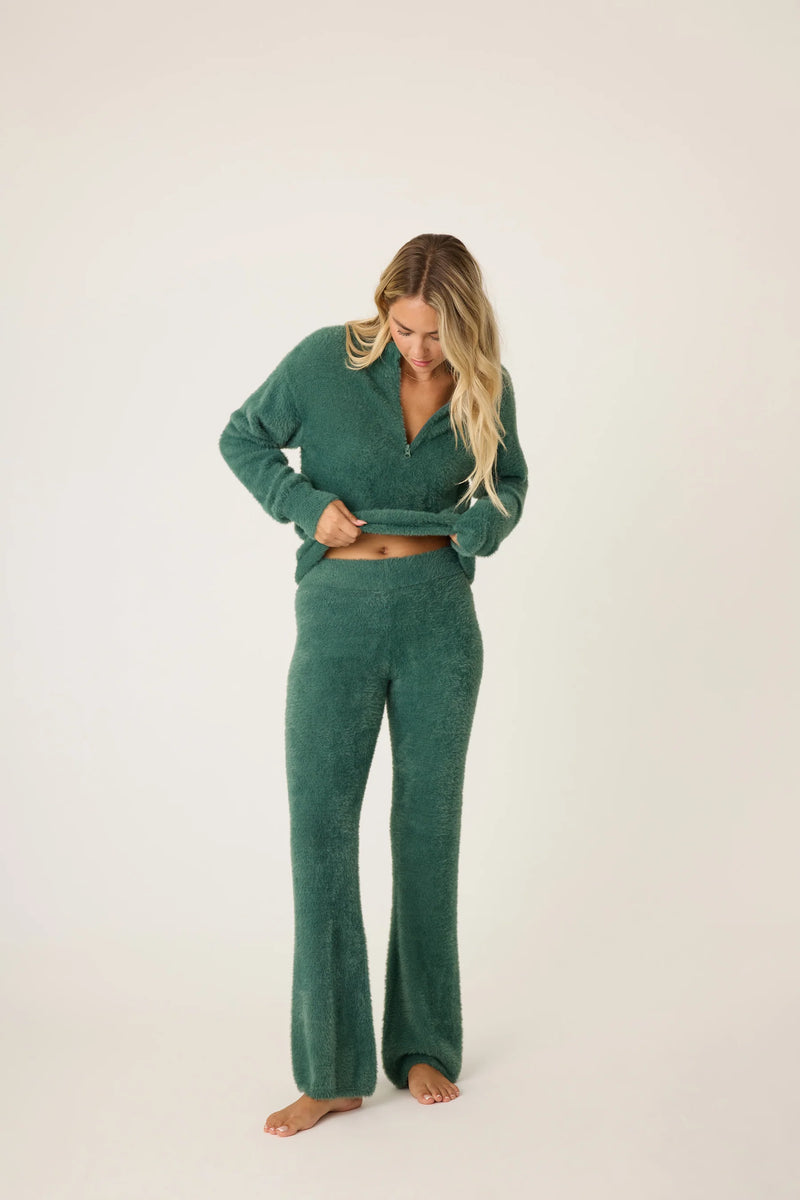 Campfire Cozy Feather Knit Lounge Pant Sage Leaf