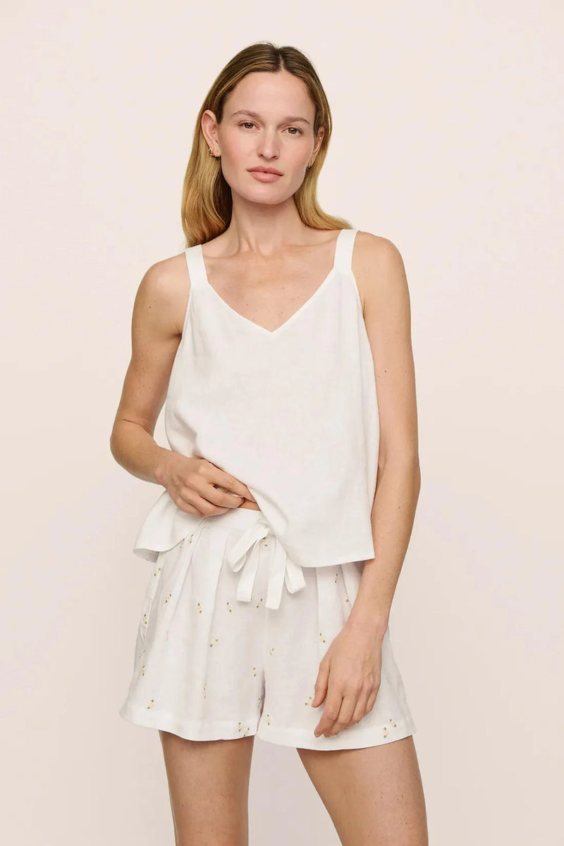 Linen Blend Relaxed Short Daisy