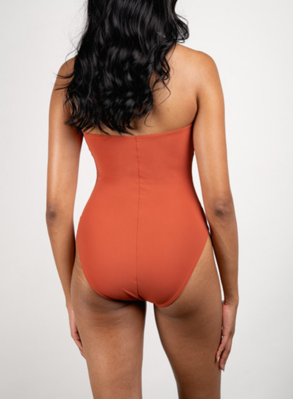 Eleni V-Neck Halter One Piece