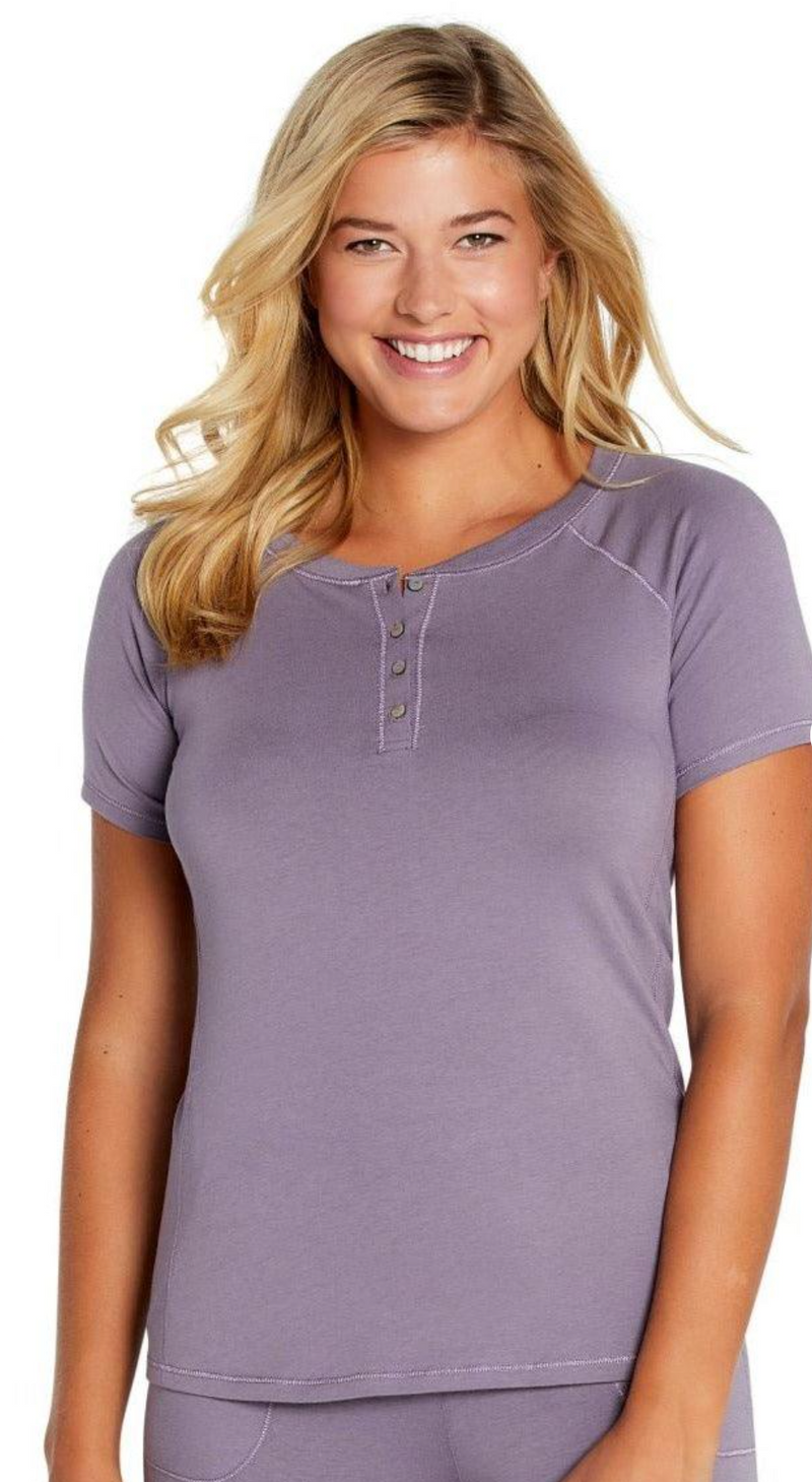 Olivia Short Sleeve Henley PJ Top