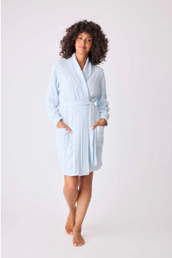 Chenille Cozy Cable Shawl Collar Robe Regular price