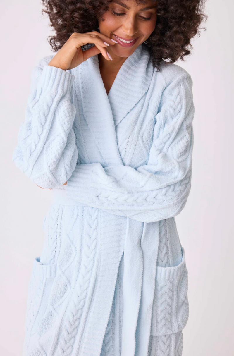 Chenille Cozy Cable Shawl Collar Robe Regular price