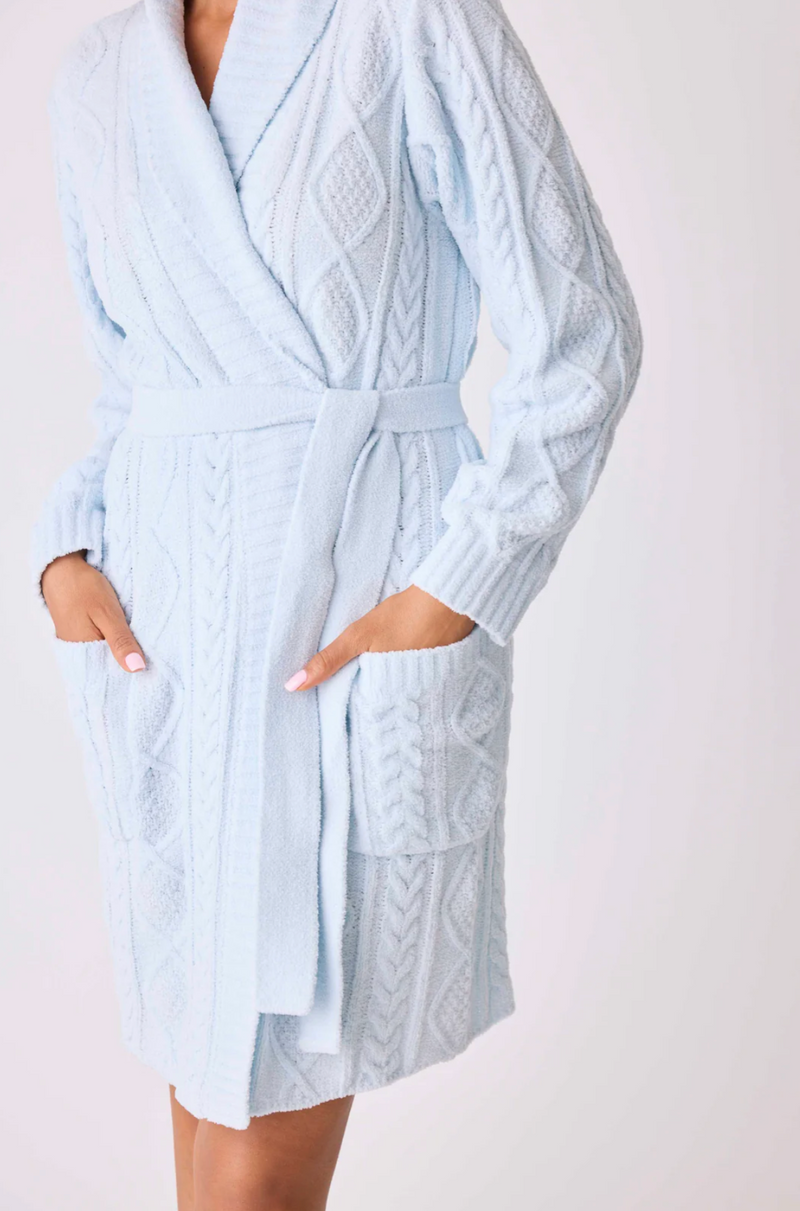 Chenille Cozy Cable Shawl Collar Robe Regular price