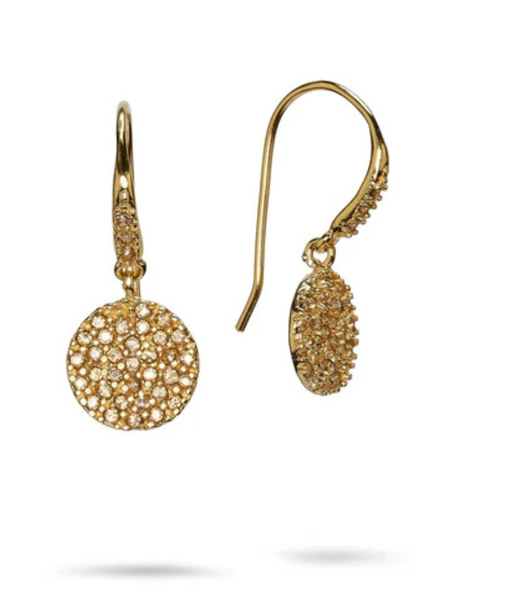 Cosmos Disc Earring-Gold Plate