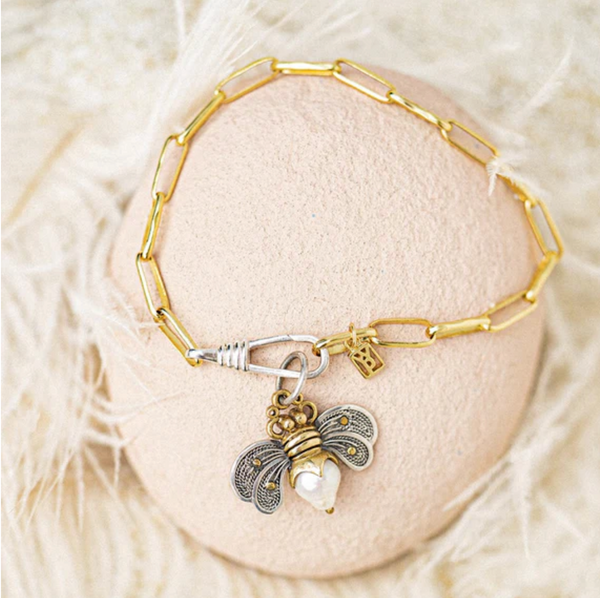 Bee Brave Honeypearl Inv. Bracelet