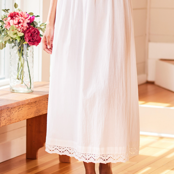 long cotton slips for maxi dresses Cotton Maxi Slipdress - White
