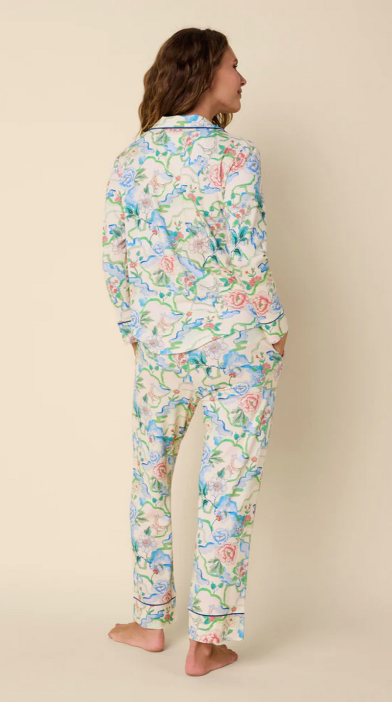 Butterfly Floral Pima Knit Long Sleeve PJ's