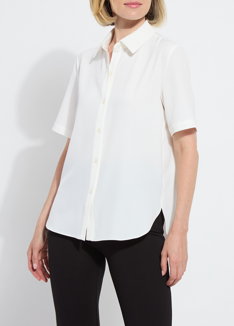 Short Sleeve Parker Blouse