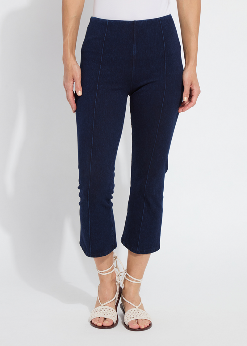 Lizzette Bow Detail Crop Flare Denim